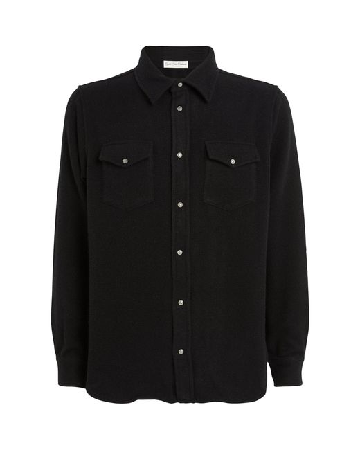 God's True Cashmere Black Cashmere And Sunstone Shirt for men