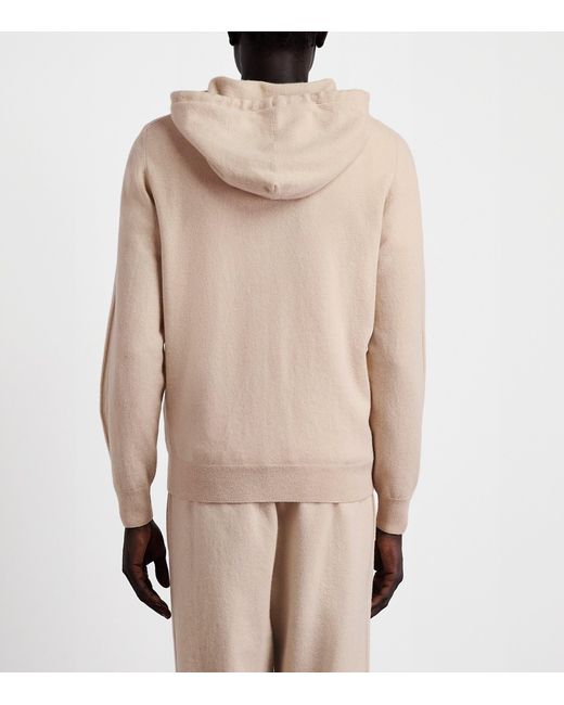 Colombo Natural Cashmere Zip-Up Hoodie for men