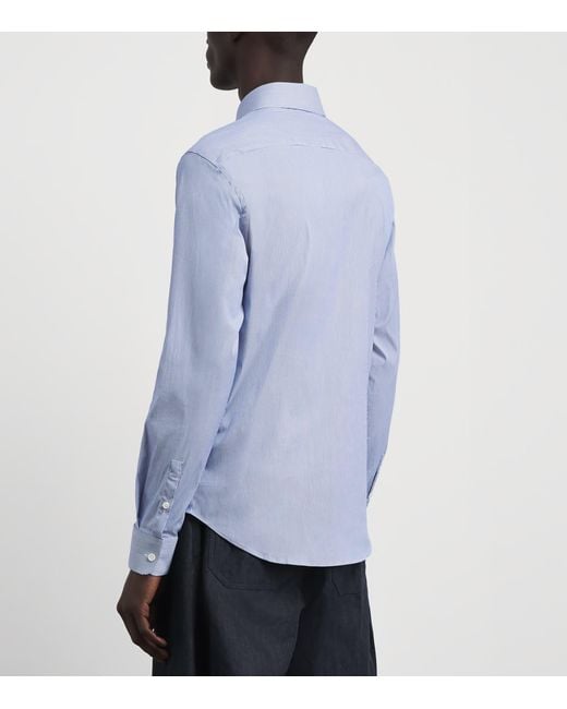 Sandro Blue Cotton Stripe Shirt for men