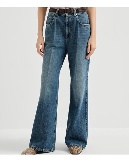 Brunello Cucinelli Blue Flared Jeans