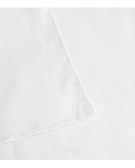Brioni White Cotton Pocket Square for men