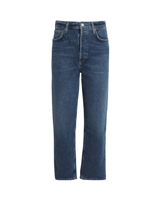 Agolde Blue '90S Pinch Waist Cropped Jeans