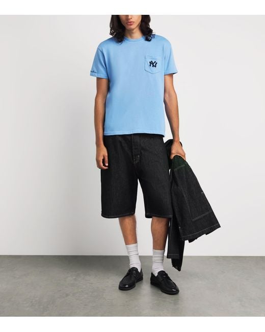 Polo Ralph Lauren Blue Cotton Ny Yankees T-Shirt for men