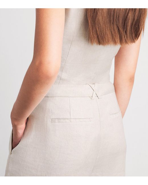 Toccin Gray Linen-Blend Elowen Trousers