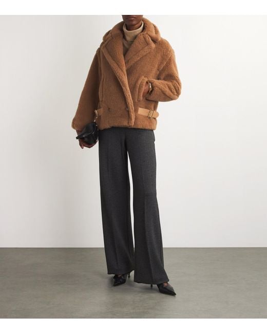 Max Mara Brown Teddy Biker Jacket