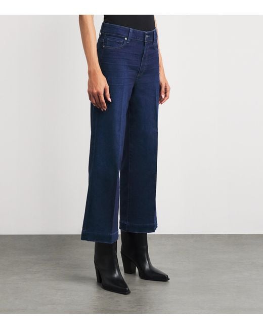 PAIGE Blue Anessa Wide-Leg Jeans