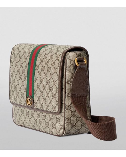 Gucci Brown Medium Ophidia Messenger Bag for men
