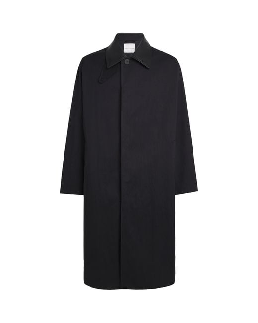 Studio Nicholson Black Revere Oversized Trench Coat for men