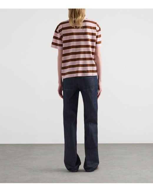 Prada Red Cotton Striped Rugby Shirt