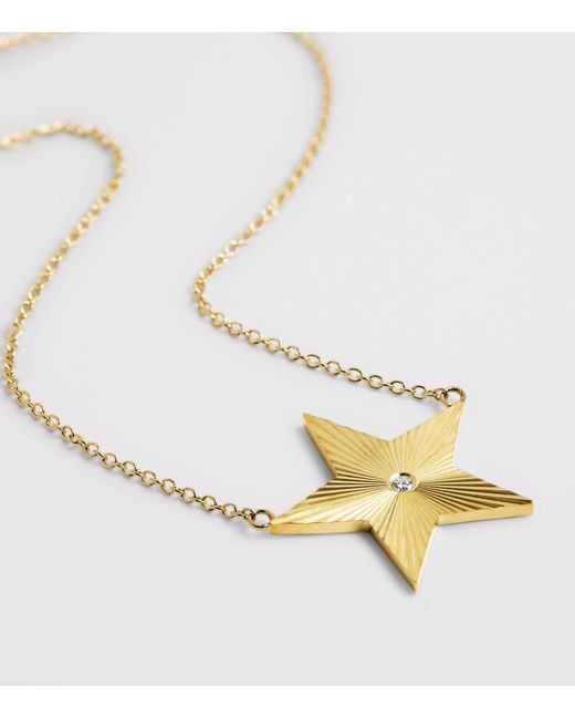 Jennifer Meyer Metallic Large And Diamond 70S Star Necklace