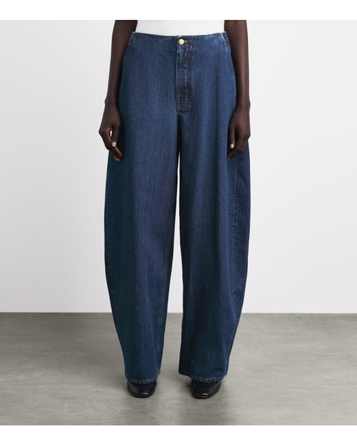 Jil Sander Blue Mid-Rise Barrel Jeans