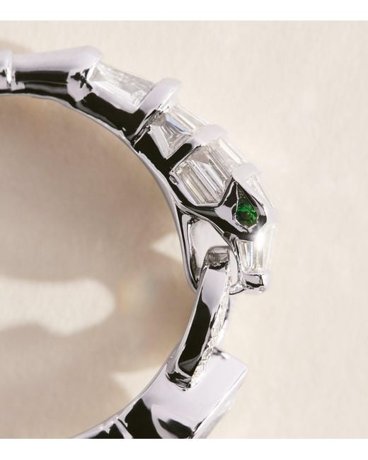 SHAY Natural And Diamond Serpentine Ring