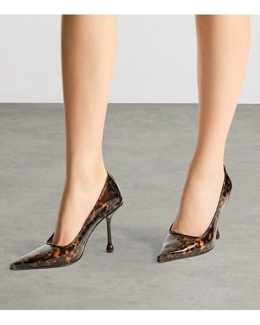 Jimmy Choo Brown Ixia 95 Heeled Pumps