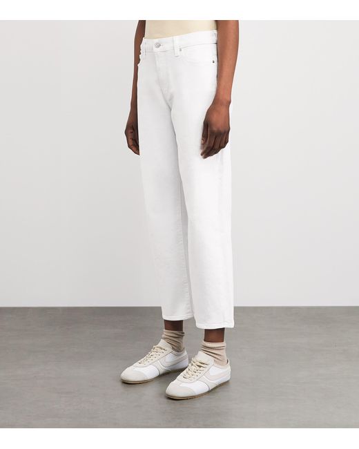 PAIGE White Mason Ankle Straight Jeans