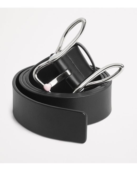 Bottega Veneta Black Leather Bunny Belt for men