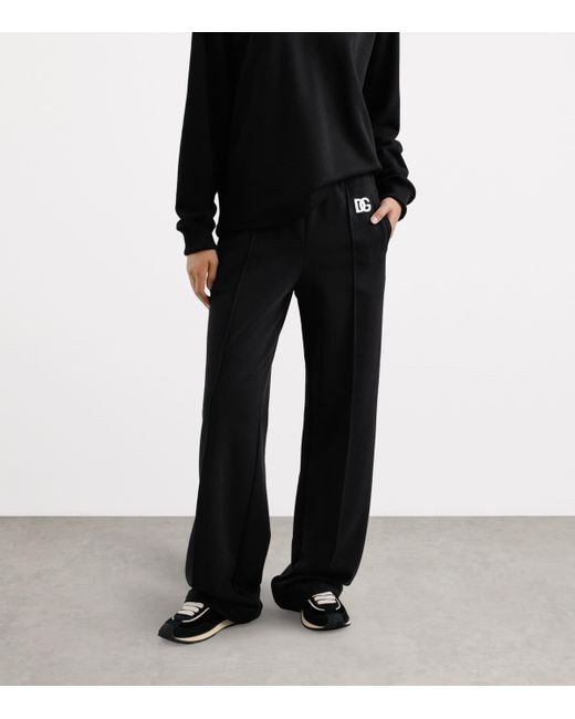 Dolce & Gabbana Black Cotton Logo Sweatpants
