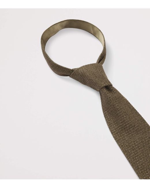 Boss Green Silk Knitted Tie for men