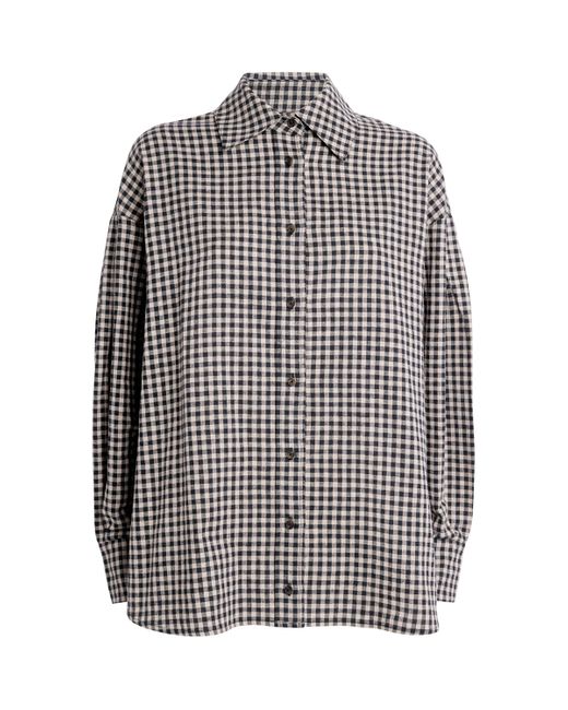 Barbour Gray Cotton-Linen Adaline Shirt
