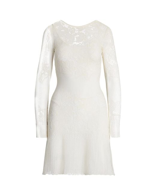 Ralph Lauren White Mulberry Silk Mini Dress