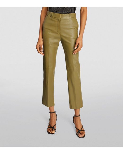 Joseph Green Leather Coleman Trousers