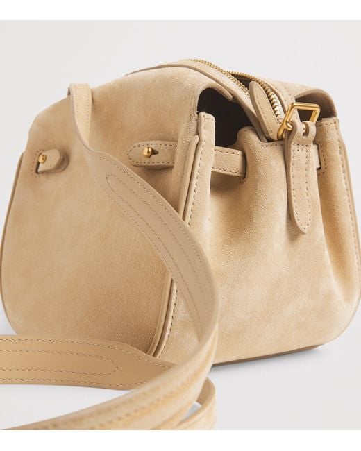 Polo Ralph Lauren Natural Small Suede Polo Id Satchel Bag