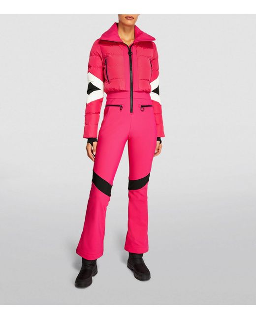 Fusalp Quilted Clarisse Ski Suit in Red | Lyst