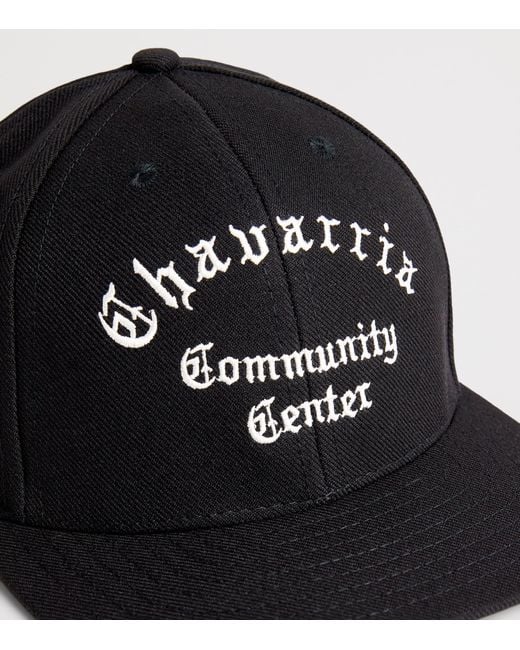 Willy Chavarria Black Community Centre Cap for men