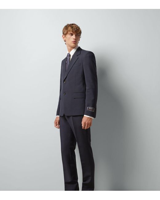 Gucci Blue Wool 2-piece Suit for men