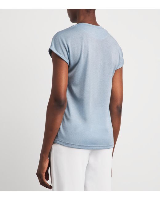 Eleventy Blue Metallic T-Shirt