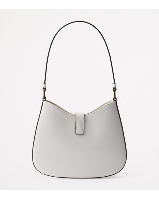 Prada Gray Leather Cleo Shoulder Bag