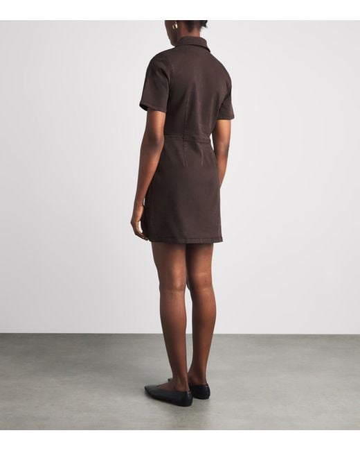 PAIGE Black Cotton Clementine Mini Dress