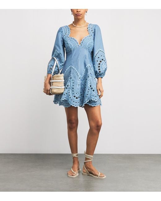 charo ruiz blue mini dress Cherrie short dress