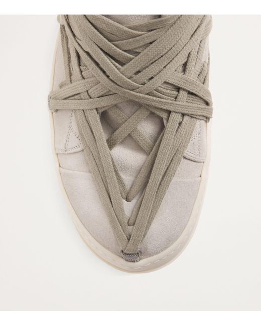 Rick Owens Natural Suede Megalace Sneakers for men