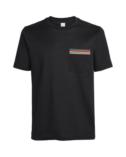 Paul Smith Black Signature Stripe Pocket T-Shirt for men