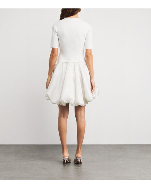 Jonathan Simkhai White Kenny Bubble Mini Dress