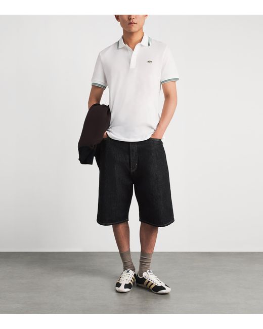 Lacoste White Cotton Original Polo Shirt for men