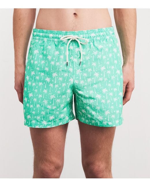 Polo Ralph Lauren Green Palm Trees Traveller Swim Shorts for men