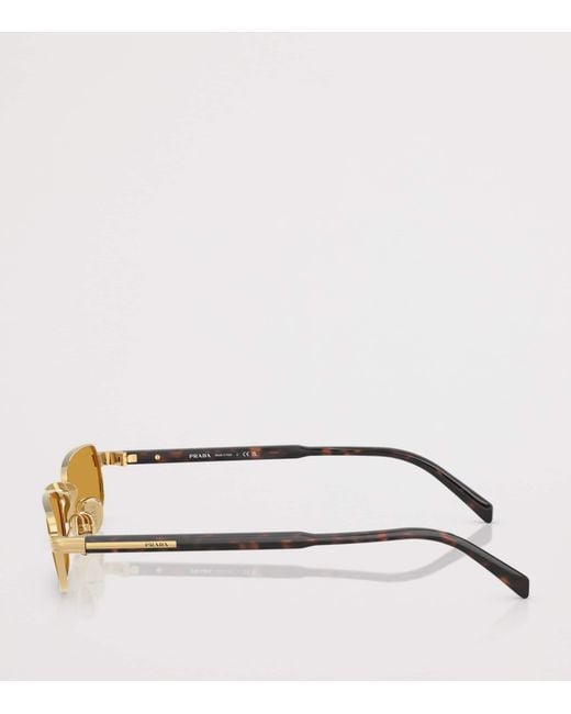 Prada Metallic Rectangle Sunglasses