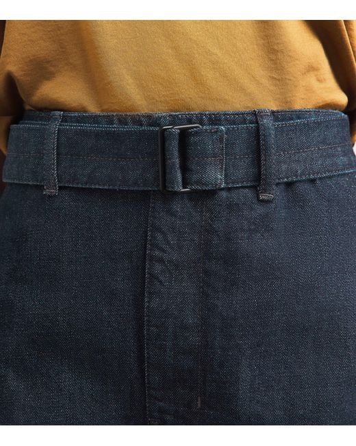 Lemaire Blue Twisted Belted Jeans
