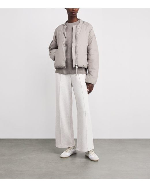 Canada Goose Gray Down Elba Bomber Jacket