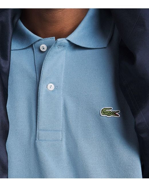 Lacoste Blue Cotton Original Polo Shirt for men