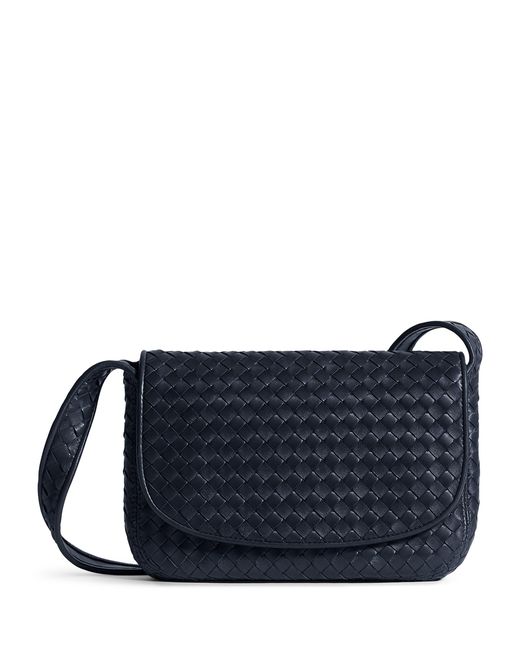 Bottega Veneta Blue Leather Veneto Messenger Bag for men