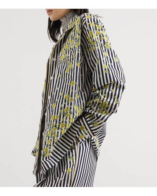 Dolce & Gabbana Multicolor Cotton-Silk Embroidered Shirt