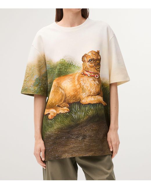 Loewe Green Oversized Printed T-Shirt