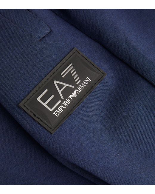 EA7 Blue Logo Plaque Sweatpants for men