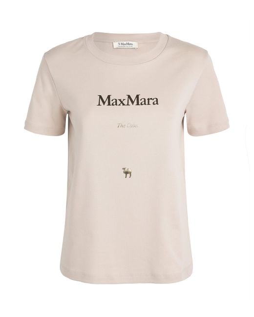Max Mara Natural Cotton Logo T-Shirt