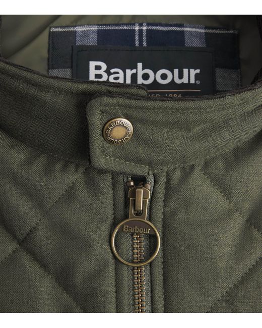Barbour Green Quilted City Harrington Gilet for men