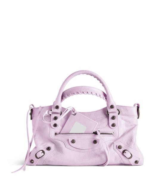 Balenciaga Purple Le City First Top-Handle Bag