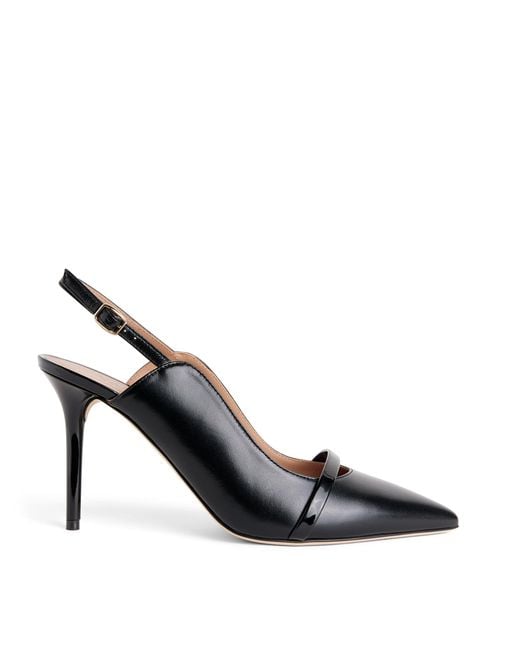 Malone Souliers Metallic Leather Marion Slingback Pumps 85