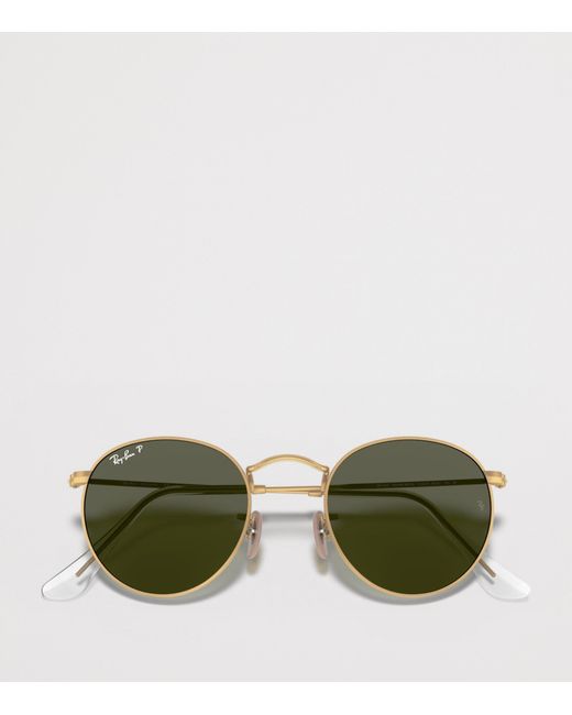Ray-Ban Green Rb3447 Round Metal Round Sunglasses for men